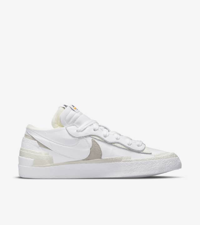 blazer low x sacai white patent leather